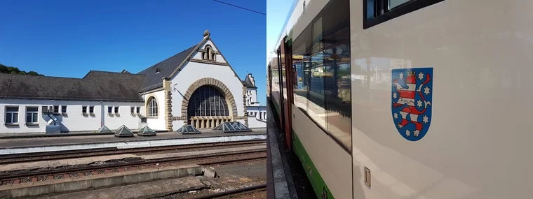 Gemütlicher Zwischenstopp am Bahnhof Eisenach.