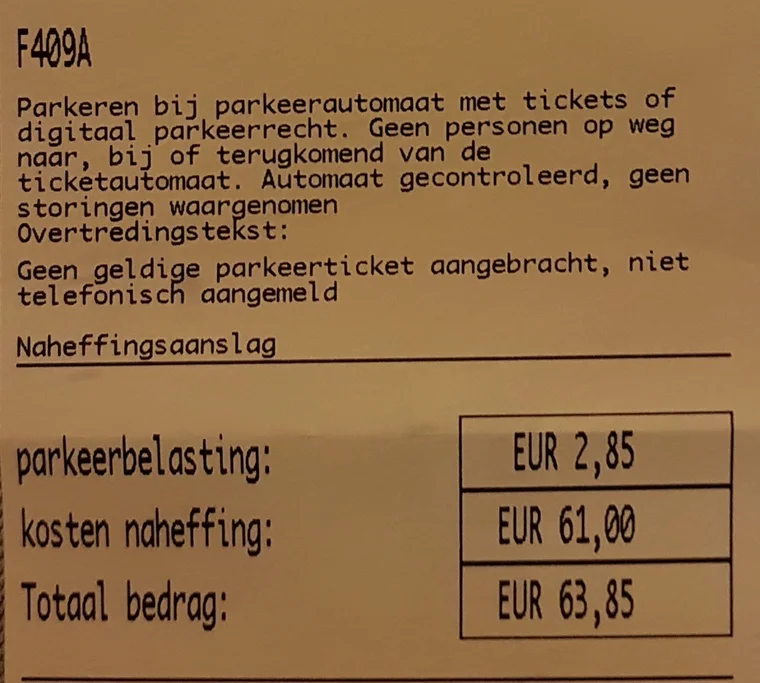 Der saftige Zahlungsbescheid – drei Minuten zu spät.