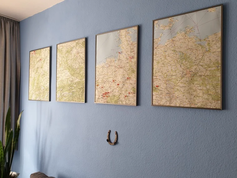 Unsere handgemachte Deutschlandkarte mit Pins für jede Reise