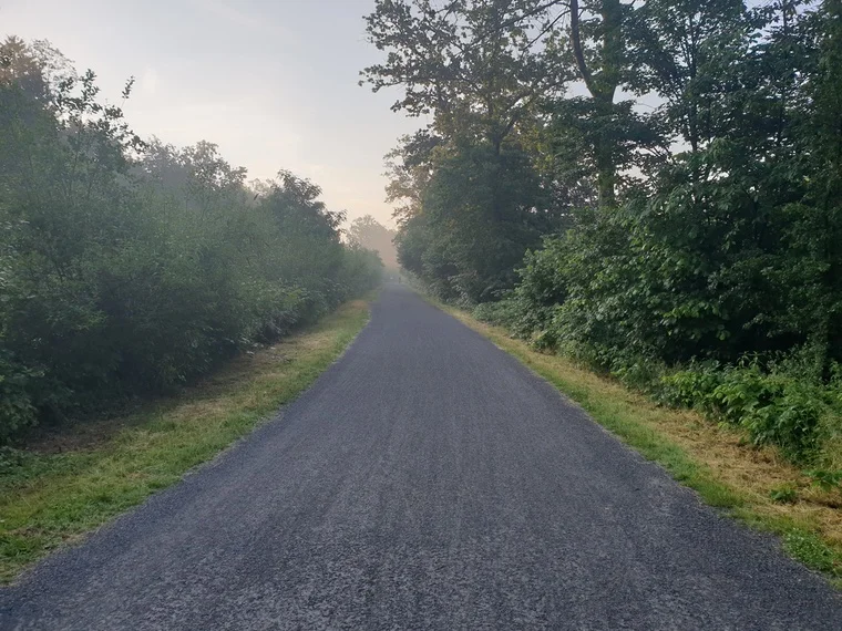 Der Fahrradweg Richtung Rhein-Ruhr-Center Mühlheim