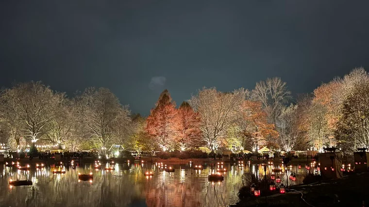 Funkelnde Lichter und festliche Stimmung