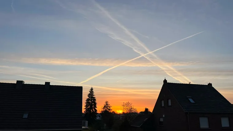 Balkonblick über die einsetzende Dämmerung