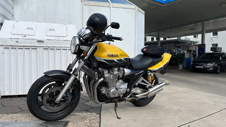 Udos Motorrad – bereit für die nächste Etappe.